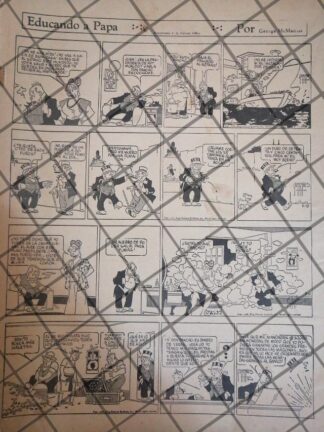 TIRA COMICA ANTIGUA. EDUCANDO A PAPA 1949