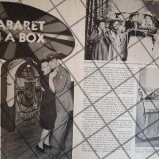 CARTEL PUBLICITARIO APARECEN LAS PRIMERAS ROCKOLAS 1950s