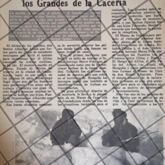 AFICHE ANTIGUO MUERE EL CAZADOR BENITO ALBARRAN 1985