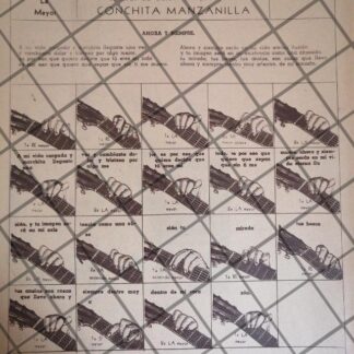 AFICHE RETRO SECCION DE GUITARRA CONCHITA MANZANILLA 1946