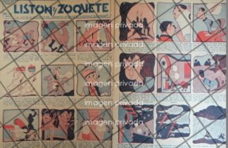 TIRA COMICA ANTIGUA. LISTON Y SOQUETE 1944 DIB. DEL GALLO -3