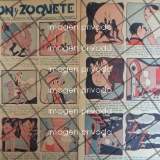 TIRA COMICA ANTIGUA. LISTON Y SOQUETE 1944 DIB. DEL GALLO -3