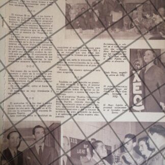 AFICHE ANTIGUO RADIO DIFUSORA XEQ RADIO 1945 CHELO FLORES