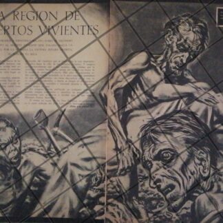 GRABADO ANTIGUO. MUERTOS VIVIENTES (ZOMBIES) 1958