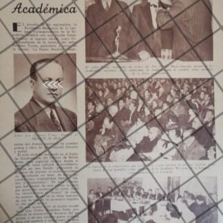 AFICHE ANTIGUO PERIODISTA TEODORO TORRES INGRESA R.A.E 1941