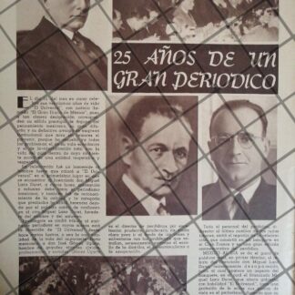 AFICHE ANTIGUO 25 ANIVERSARIO DE EL UNIVERSAL 1941