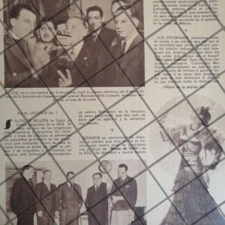 AFICHE RETRO RADIO DIFUSORA XEQ. INAUGURA NOTICIERO 1941