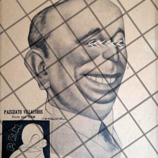 CARICATURA RETRO RAFAEL PASCASIO GAMBOA 1940s POR FREYRE