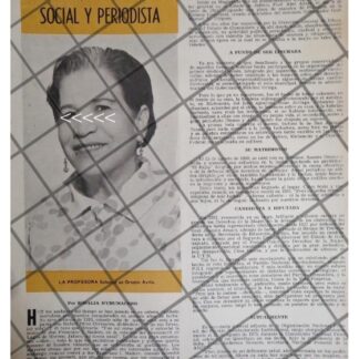 AFICHE ANTIGUO PROFESORA. SOLEDAD DE OROZCO AVILA 1974