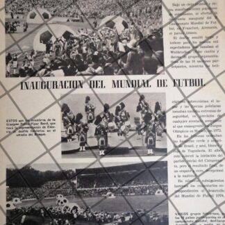AFICHE ANTIGUO INAUGURAN COPA MUNDIAL DE FUTBOL 1974