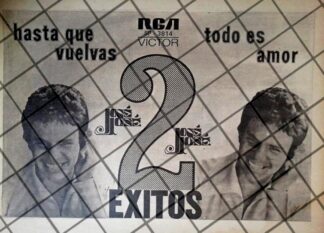 AFICHE PUBLICITARIO RETRO JOSE JOSE PRESENTA SU DISCO 1973