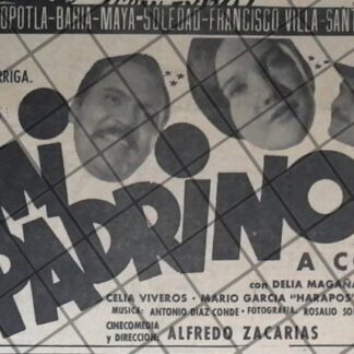 AFICHE PUBLICITARIO RETRO PELICULA. MI PADRINO 1969. CAPULINA