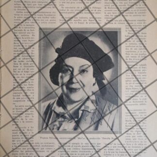 AFICHE ANTIGUO VIRGINIA FABREGAS DEBUTA EN HOLLYWOOD 1931