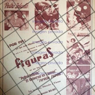 CARTEL PUBLICITARIO RETRO LANZAN REVISTA PEDRO INFANTE /N9