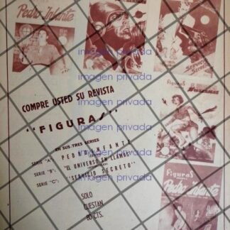 CARTEL PUBLICITARIO RETRO LANZAN REVISTA PEDRO INFANTE /N8