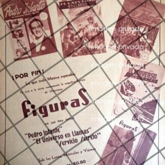 CARTEL PUBLICITARIO RETRO LANZAN REVISTA PEDRO INFANTE /2