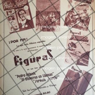 CARTEL PUBLICITARIO RETRO LANZAN REVISTA PEDRO INFANTE 1955