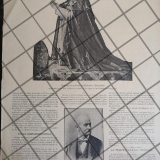 AFICHE RETRO. INAUGURAN ESTATUA. J. PLANCARTE LABASTIDA 1895