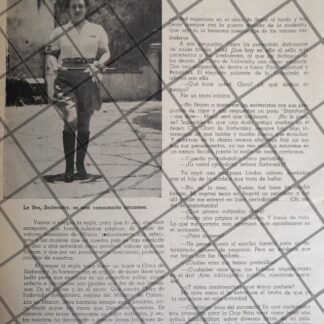 AFICHE RETRO. JINETE. CLARA INES SUAREZ DE SADWAZKY 1931