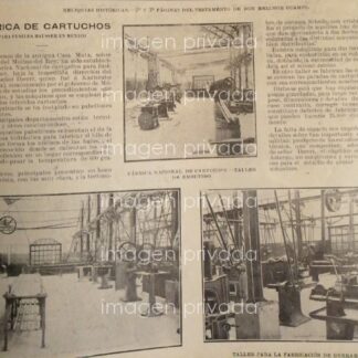AFICHE ANTIGUO FABRICA NACIONAL DE CARTUCHOS 1906