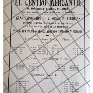 CARTEL PUBLICITARIO RETRO TIENDA CENTRO MERCANTIL 1911 -44