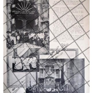 AFICHE ANTIGUO 3ER ANIVERSARIO. UNION CATOLICA OBRERA 1911