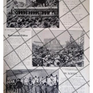 AFICHE ANTIGUO MITINES EN FAVOR DE FRANCISCO I MADERO 1911