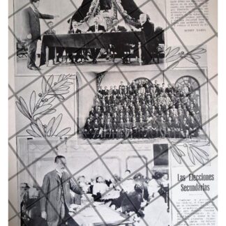 AFICHE RETRO ELECCION PRESIDENCIAL ESCUELA ARTES OFICIOS 1911