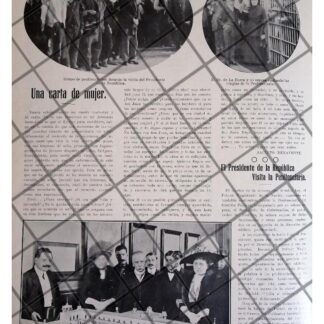 AFICHE ANTIGUO LEON DE LA BARRA VISITA PENITENCIARIA 1911 PR