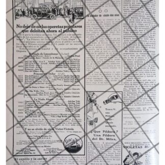 CARTEL PUBLICITARIO ANTIGUO DISCOS VICTOR 1911 Y OTROS