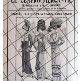 CARTEL PUBLICITARIO RETRO TIENDA CENTRO MERCANTIL 1911 -45