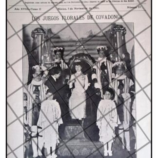 PORTADA ANTIGUA 1911 FIESTAS COVADONGA. COLOGAN Y SEVILLA