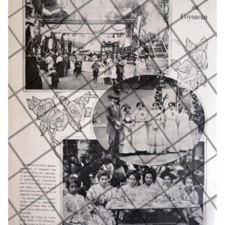 AFICHE ANTIGUO, KERMESSE EN COYOACAN 1911 LPR