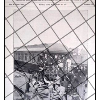 PORTADA ANTIGUA LEON DE LA BARRA EN TREN VERACRUZ 1911