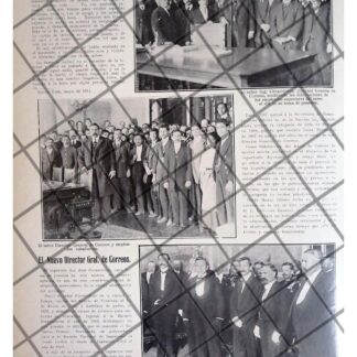 AFICHE RETRO JOSE COVARUBIAS ACOSTA DIRECTOR CORREOS 1911 *R