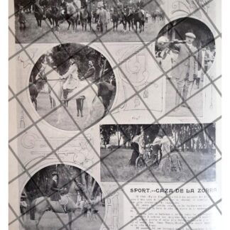 AFICHE RETRO CLUB HIPICO FRANCES EN LA ANZURES 1911 *R