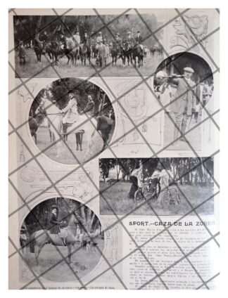 AFICHE RETRO CLUB HIPICO FRANCES EN LA ANZURES 1911 *R