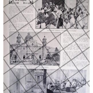 AFICHE ANTIGUO LA BASILICA DE GUADALUPE 1911 D.F *R