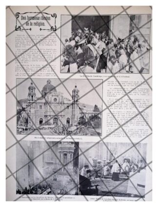 AFICHE ANTIGUO LA BASILICA DE GUADALUPE 1911 D.F *R