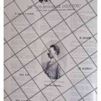 AFICHE RETRO ENRIQUE GONZALEZ MARTINES PRESENTA LIBRO 1911