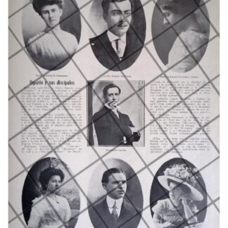 AFICHE RETRO PEDRO OGAZON Y SUS ALUMNOS 1911 *R