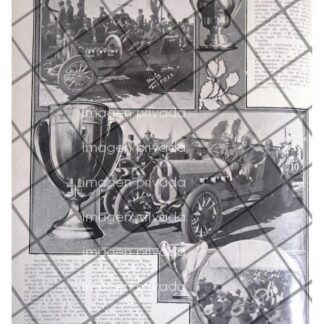 AFICHE ANTIGUO AUTOS PROTOS 1911 GANA CARRERA *R