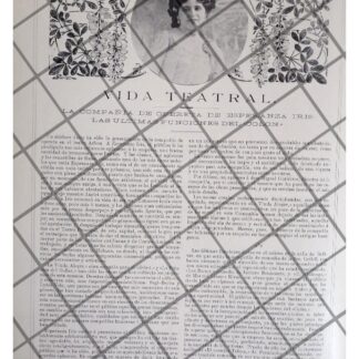 AFICHE RETRO CIA. DE TEATRO DE ESPERANZA IRIS 1911