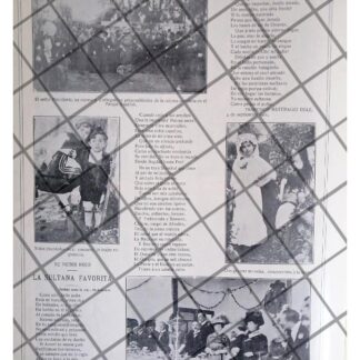 AFICHE ANTIGUO FIESTA COVADONGA, PARQUE ESPAÑOL 1911 *R