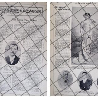 AFICHE ANTIGUO JOSE M PINO SUAREZ Y VIRGINIA FABREGAS 1911 *r