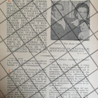 AFICHE ANTIGUO FAMILIA ALVAREZ URQUIZA 1969 MONTERREY