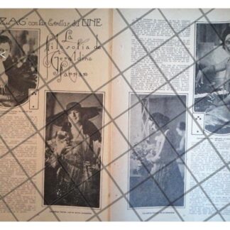 AFICHE ANTIGUO LA ACTRIZ GERALDINE FARRAR 1920 CINE MUDO