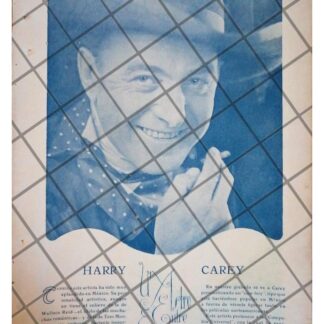 AFICHE ANTIGUO ACTOR. HARRY CAREY 1920 CINE MUDO