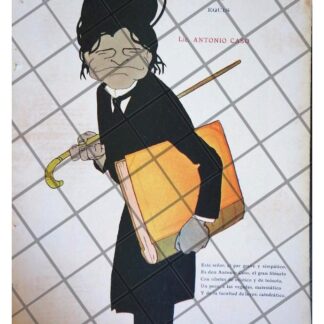 CARICATURA ANTIGUA. ANTONIO CASO 1920 POR: ANDRES AUDIFFRED