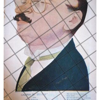 CARICATURA ANTIGUA. ENRIQUE GONZALEZ MARTINEZ 1920